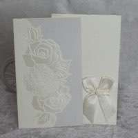 Rose Embossing Invitation Wedding Card Customized Elegant Invitation 